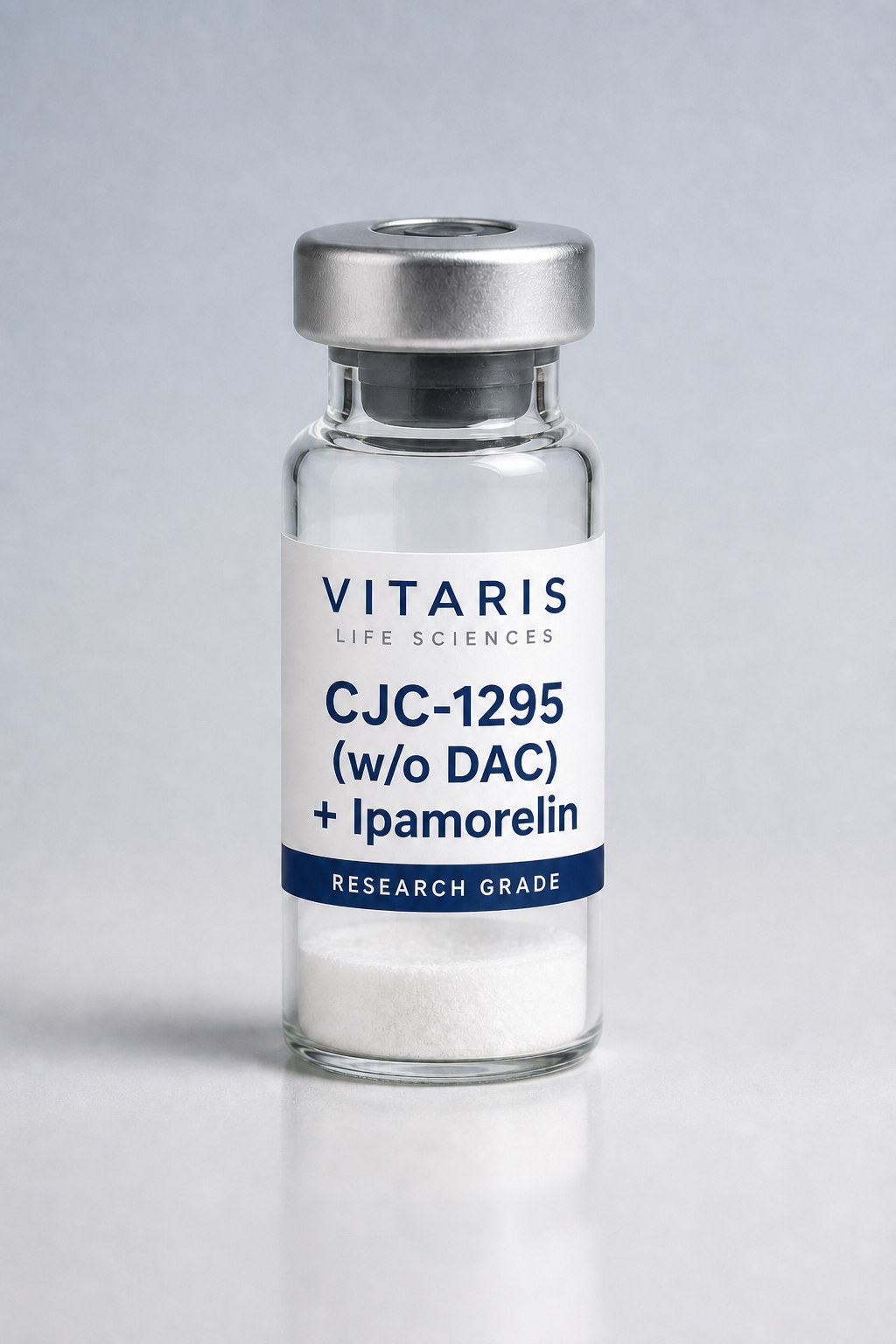 CJC-1295 (w/o DAC) + Ipamorelin lyophilized research vial