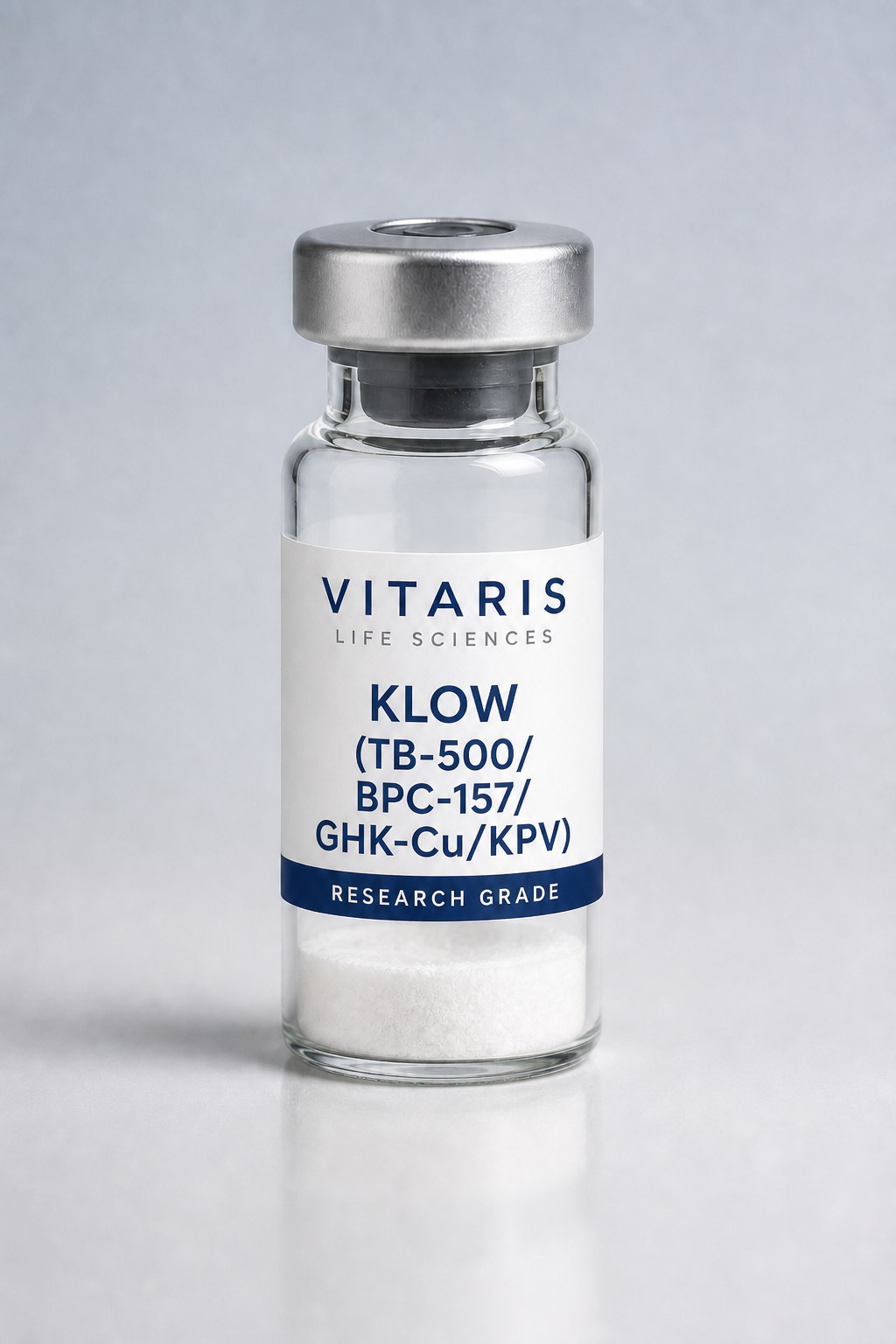 KLOW (TB-500/BPC-157/GHK-Cu/KPV) lyophilized research vial